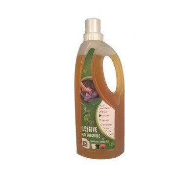 Lessive gel concentré blanc-couleur lavande 1 L (Wallo-wash)