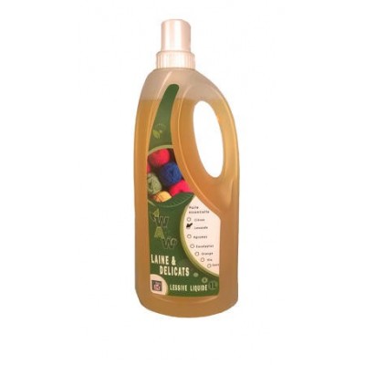 Lessive liquide laine ete délicat lavande 1 L (Wallo-wash)