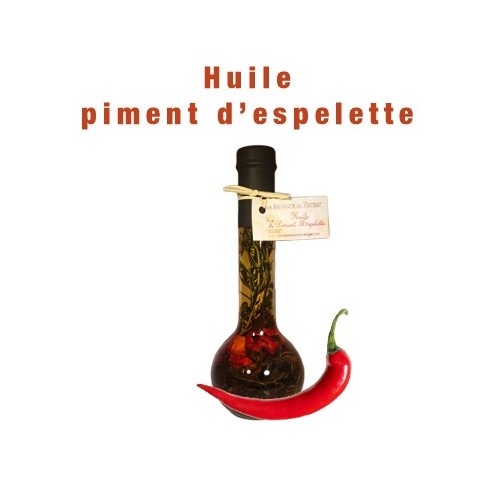 Huile de piment d'espelette 20 cl (Les saveurs du verger)