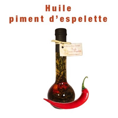 Huile de piment d'espelette 20 cl (Les saveurs du verger)