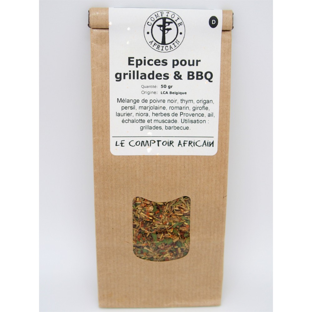 Epices pour grillades et BBQ  50 g (Comptoir africain)