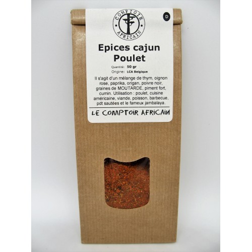 Epices cajun poulet 50 g (Comptoir africain)