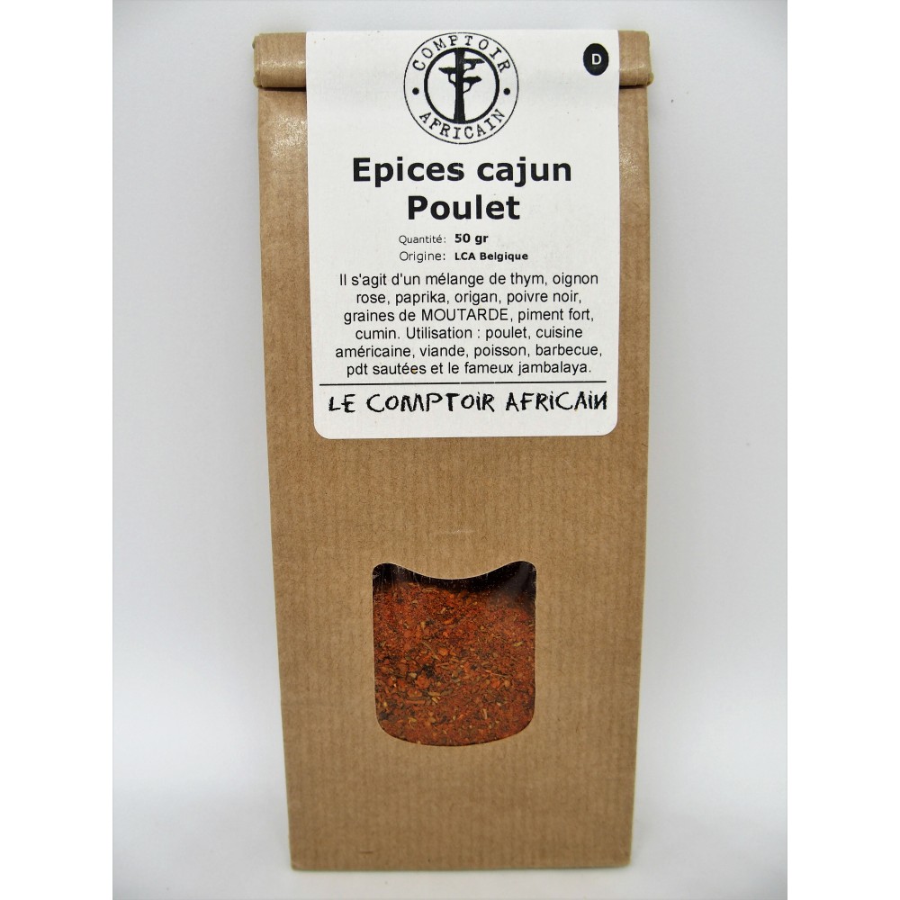 Epice cajun poulet 50 g (Comptoir africain)