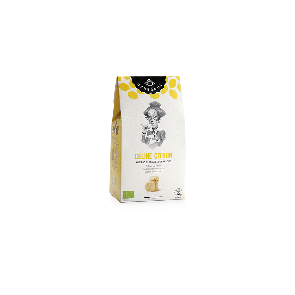 Biscuit fondant aux zestes de citron bio 125 g (Generous)