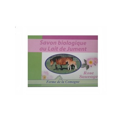 Savon bio au lait de jument (Rose sauvage)