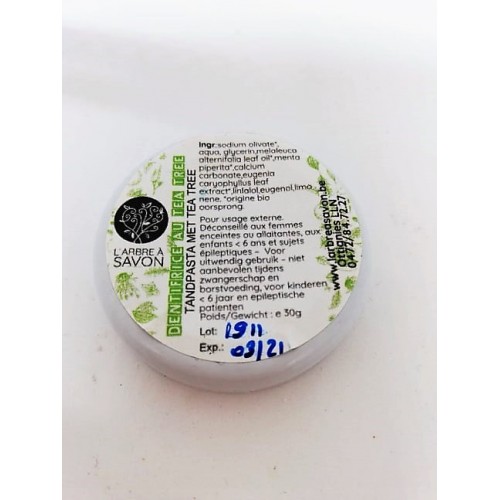 Dentifrice au tea tree 30 g (l'Arbre à savon)
