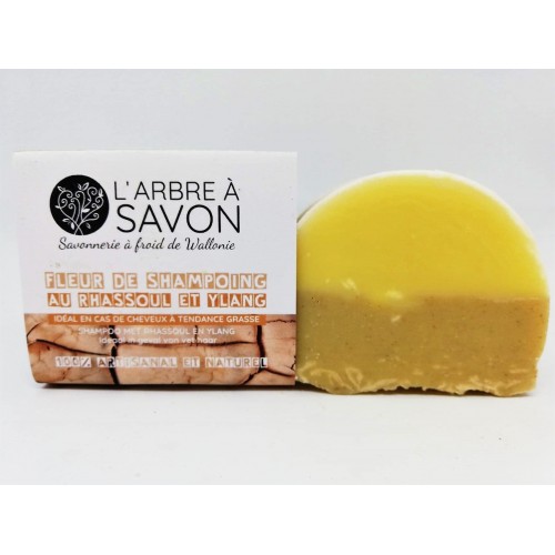 Shampooing solide Rhassoul & Ylang Ylang (l'Arbre à savon)