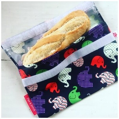 Herbruikbare zakje voor sandwich  (Flax & Stitch)