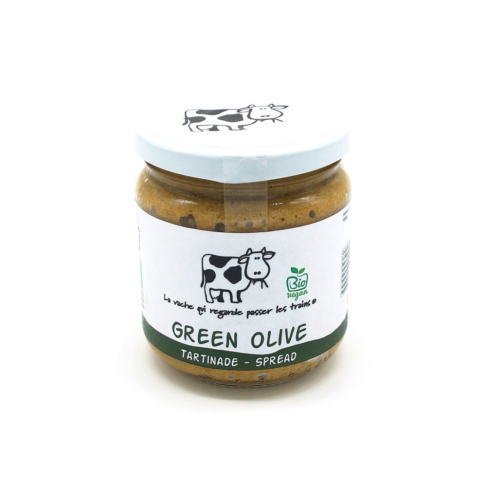 Tartinade Green Olive bio 190 g (La vache qui regarde passer les trains)