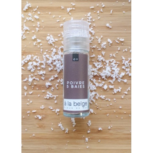 Fleur de sel poivre 5 baies30 g (A la belge)