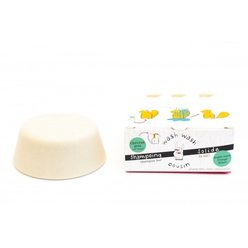 Shampoo bar -vet haar 70 g  (Wash Wash Cousin)