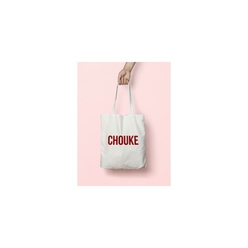 Tote bag "chouke" - wit (belge 1 fois)