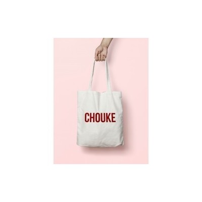 Tote bag "chouke" - wit (belge 1 fois)