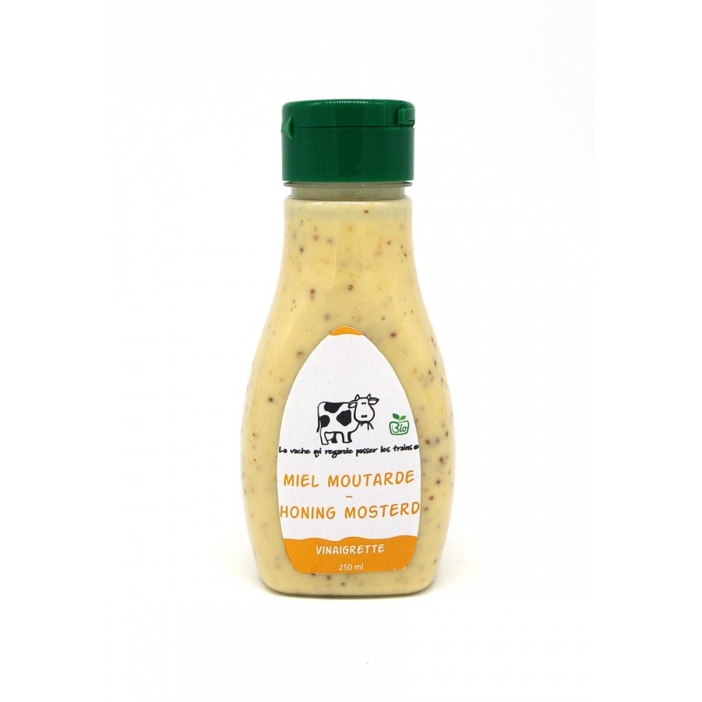 Vinaigrette miel & moutarde bio 250 ml (La vache qui regarde passer les trains)