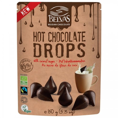 Belgian thins melkchocolade 36%, kokos, amandelen en zout bio 120 g  (Belvas) 