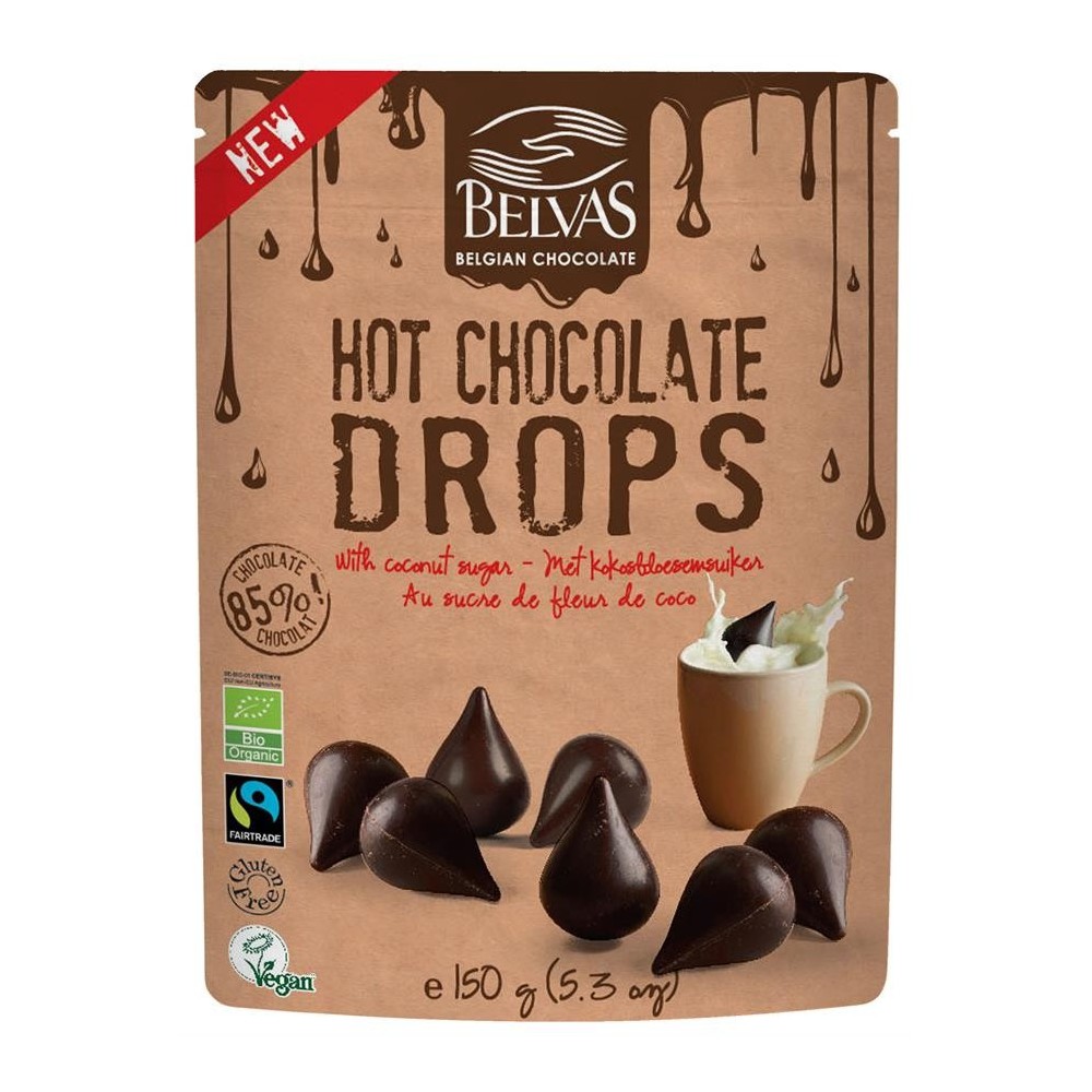 Belgian thins melkchocolade 36%, kokos, amandelen en zout bio 120 g  (Belvas) 