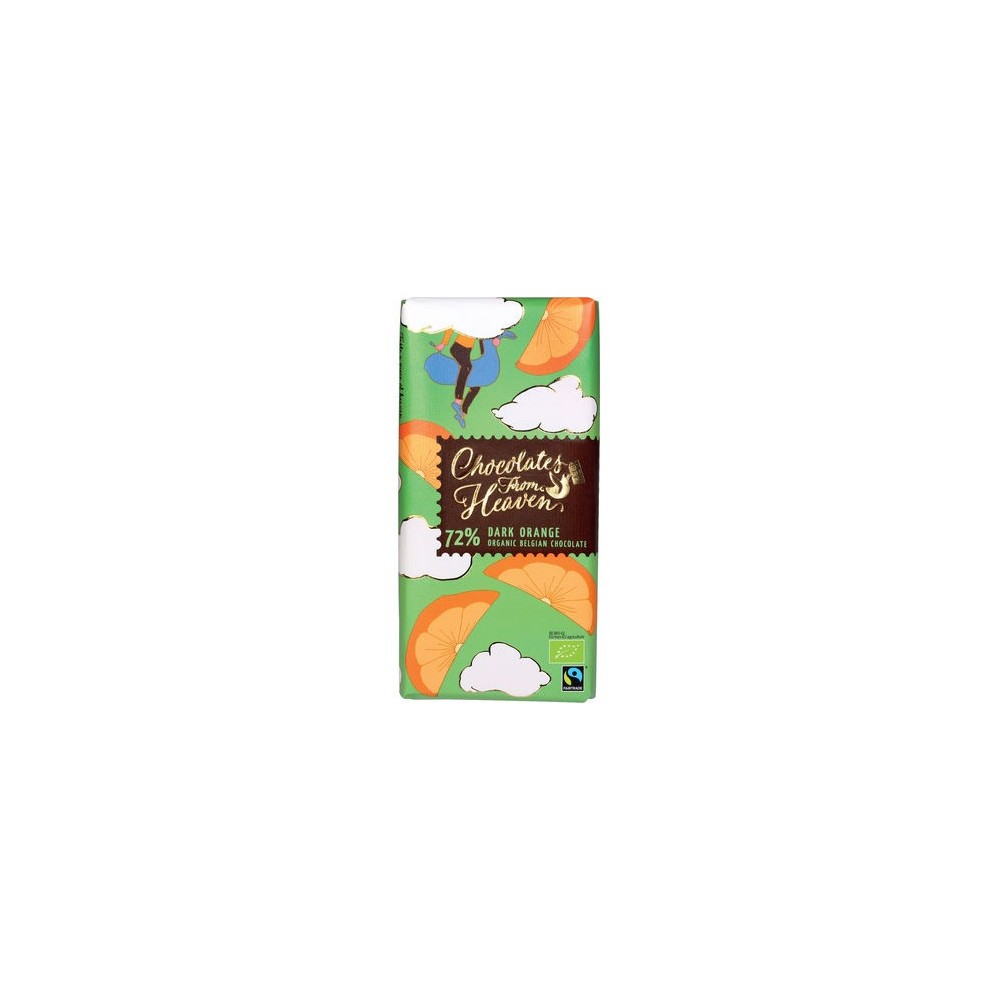 Chocolat noir 72% avec orange bio 100 g (Chocolate from Heaven)