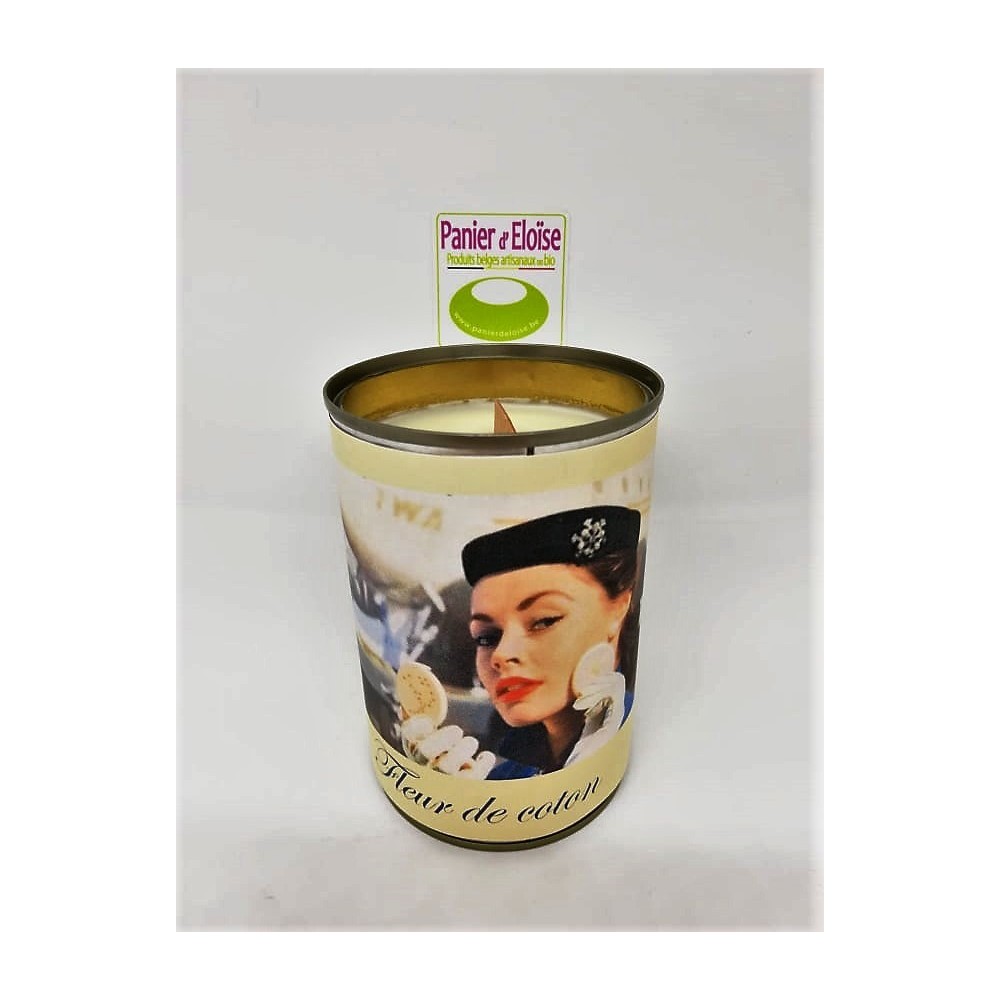 Bougie artisanale fleur de coton (Zeste de Patine)