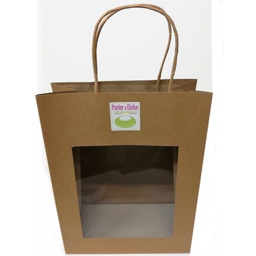 Sac cadeau kraft vert anis - format moyen