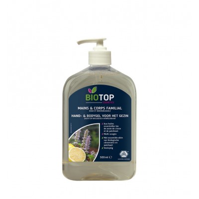 Gel lavant pour mains et corps citron et patchouli 500 ml (Biotop)