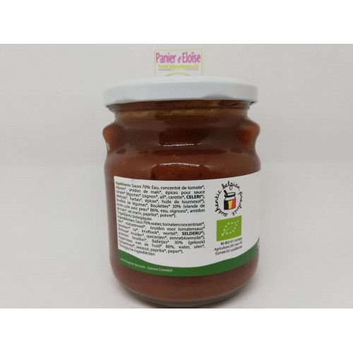 Bolognaise saus bio 490 g  (La vache qui regarde passer les trains) 