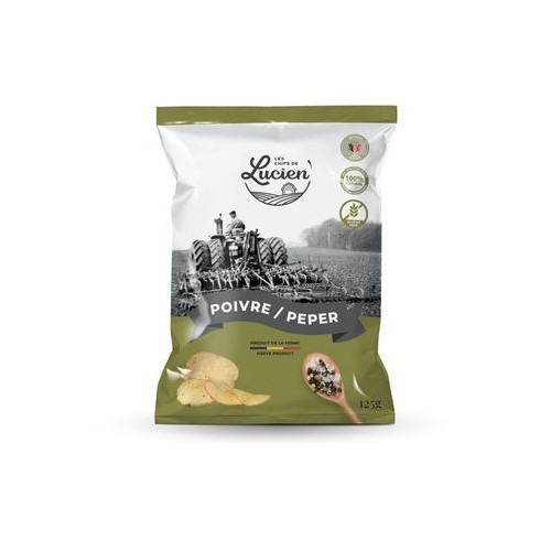 Les chips de Lucien poivre & sel  125 g