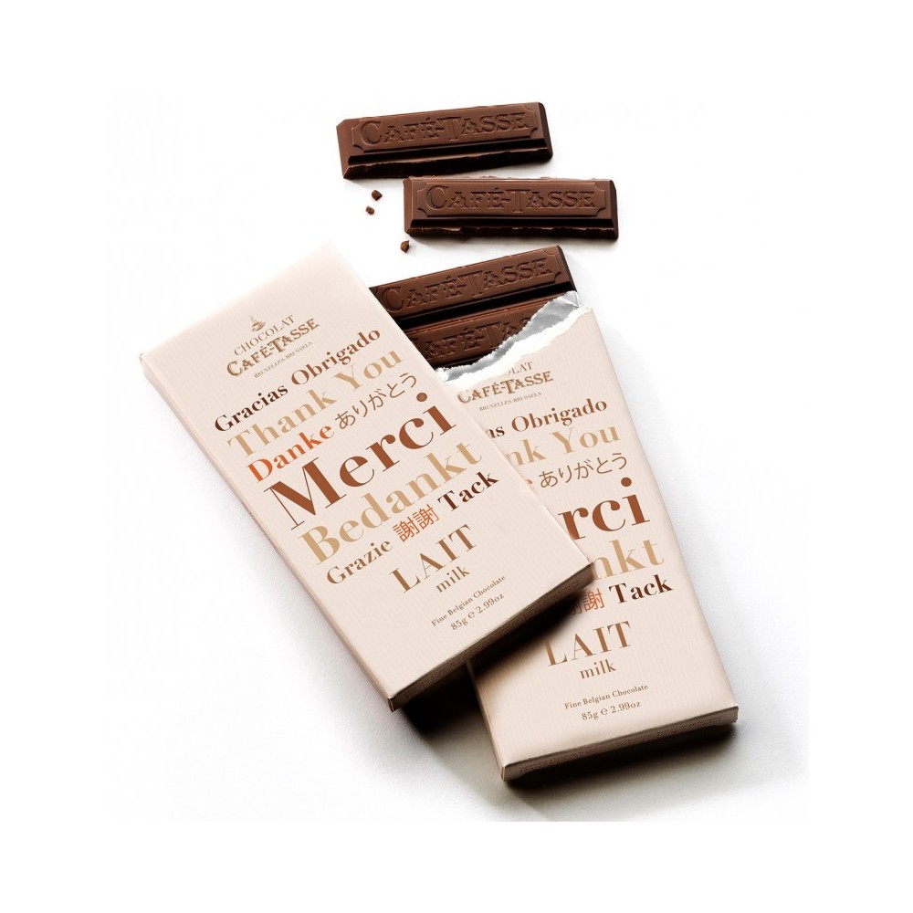 Melkchocolade tablet BEDANKT editie 85 g(Café-Tasse)