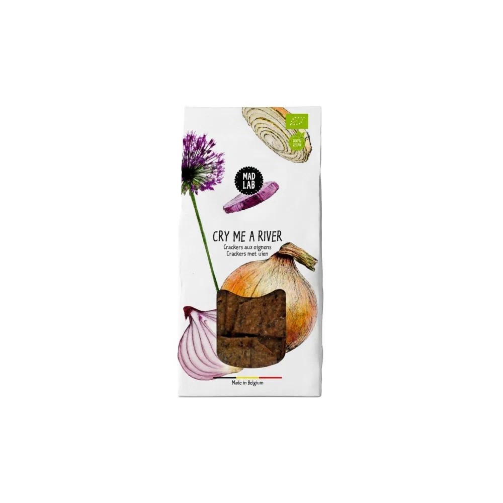 Crackers met uien bio 110 g (Mad Lab)