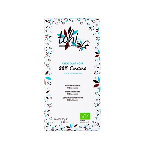 Pure chocolade met gezouten amandelen bio 70 g (Tohi) 
