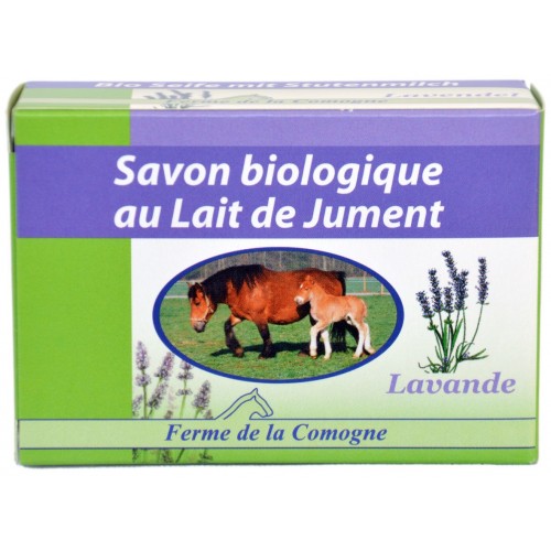 Biologische zeep met paardenmelk - lavendel (Ferme de la Comogne)