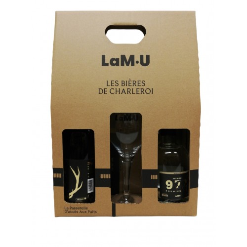 Coffret 1 CharlesRoy Noël 75 cl + 1 verre 33 cl +  1 gin 972 50 cl (Lamu)