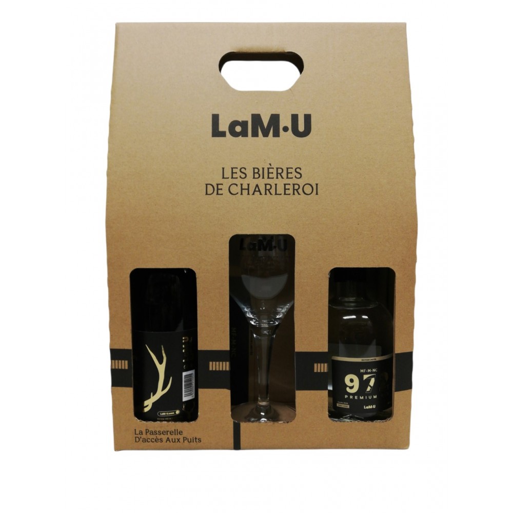 Coffret 1 CharlesRoy Noël 75 cl + 1 verre 33 cl +  1 gin 972 50 cl (Lamu)