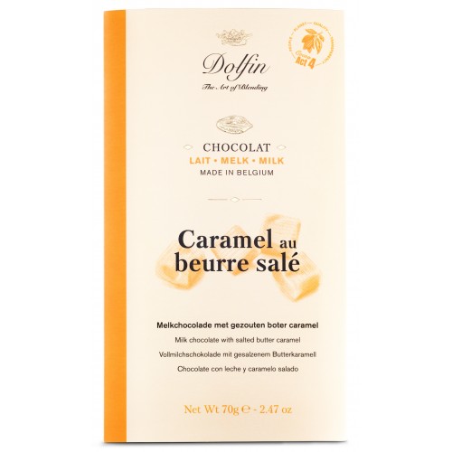 Chocolat au lait caramel au beurre salé 70 g (Dolfin)