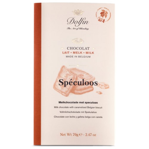 Chocolat lait speculoos 70 g (Dolfin)