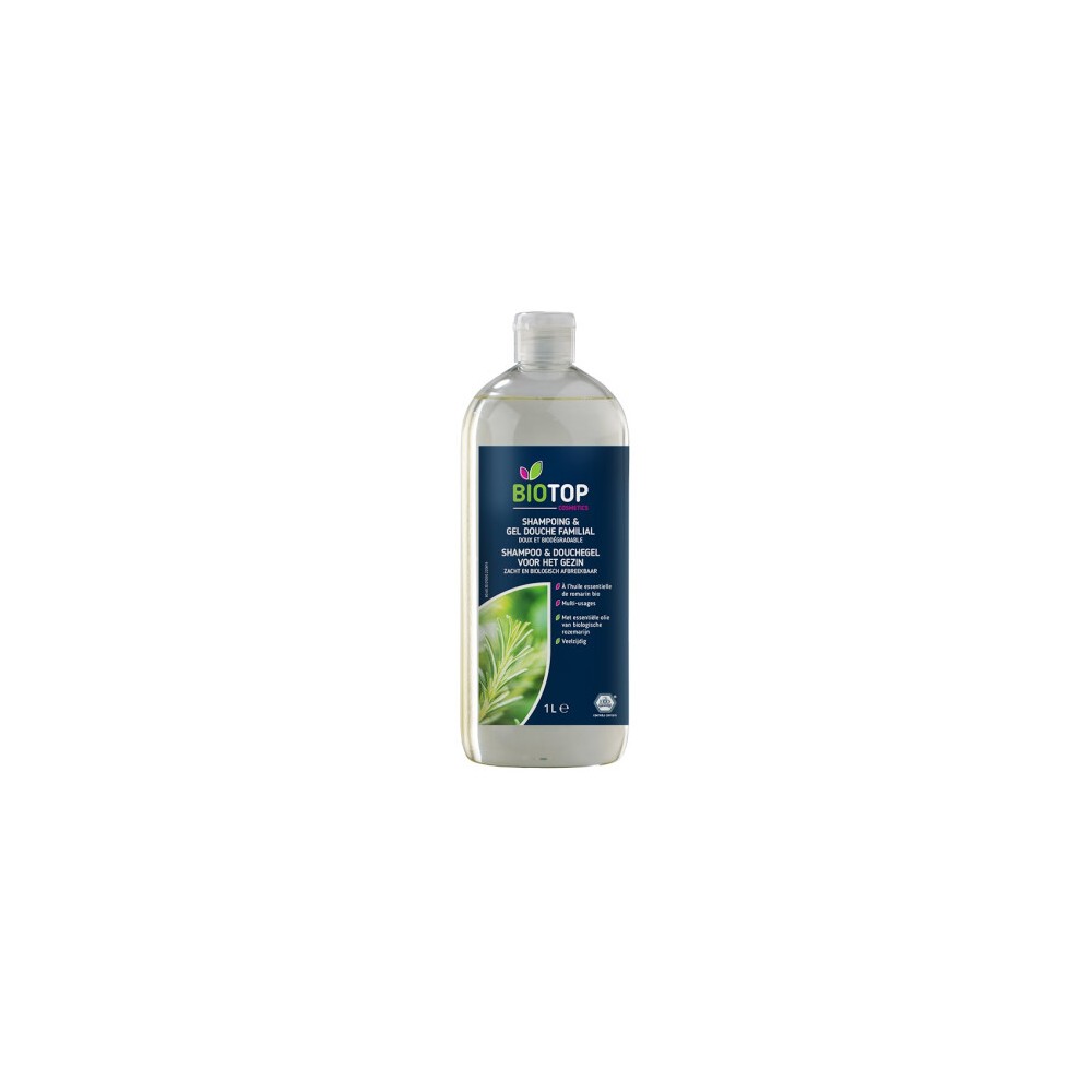Shampooing gel douche au romarin 1 L  (Biotop)