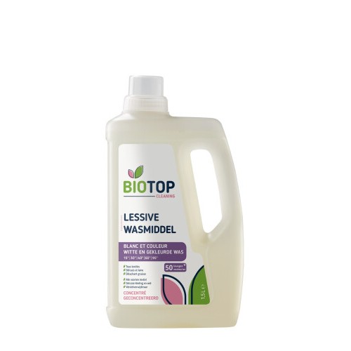 Lessive liquide blanc et couleur 1.5 L (Biotop)
