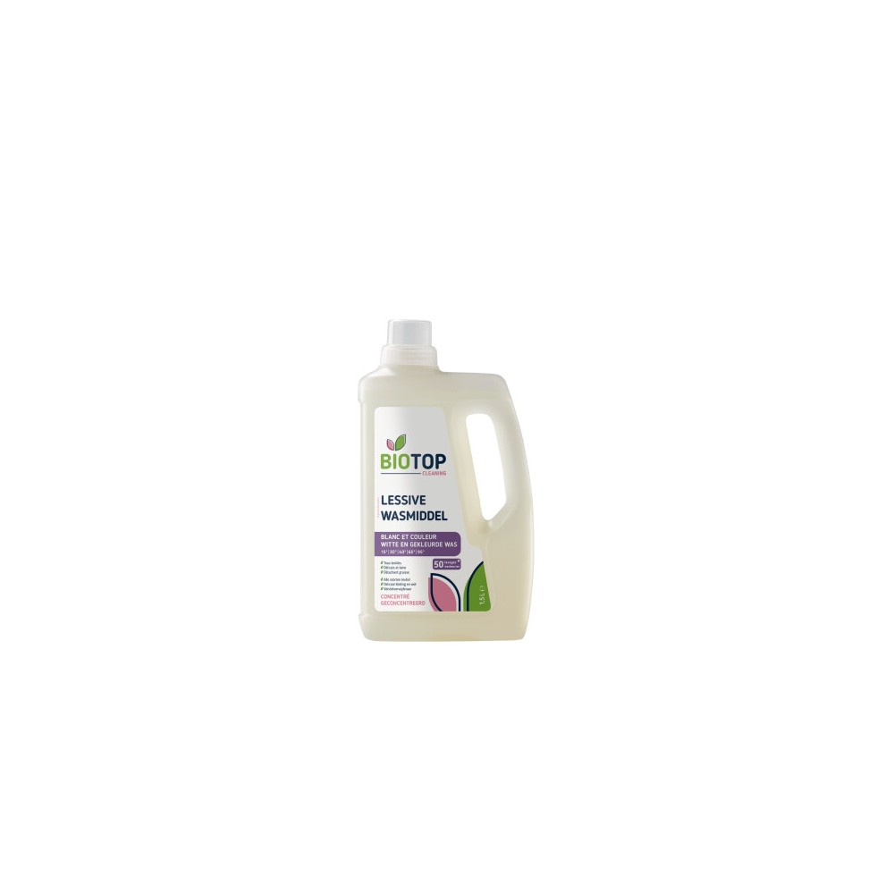 Lessive liquide blanc et couleur 1.5 L (Biotop)