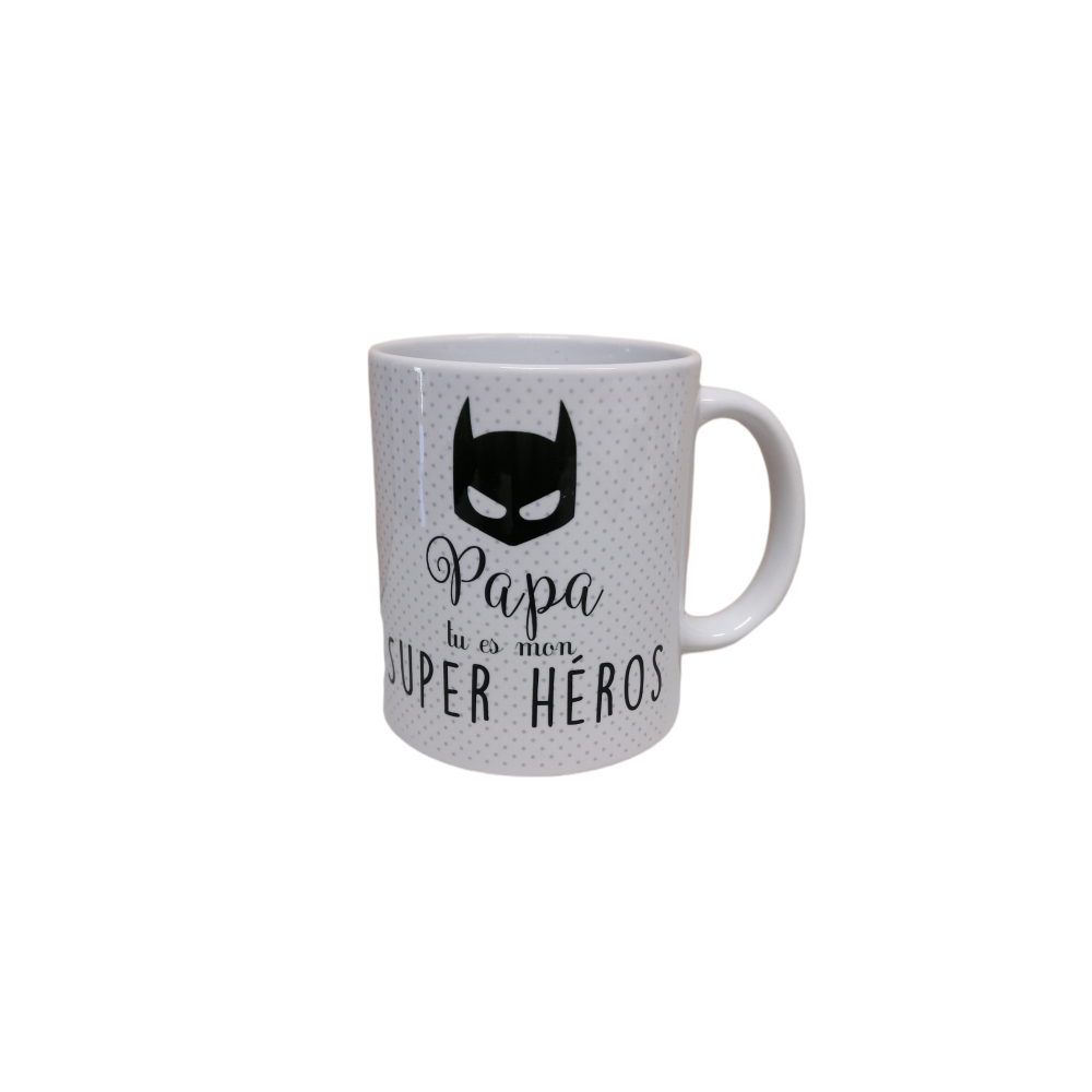 Mug "Papa tu es mon super héros" (Le début d'une histoire)