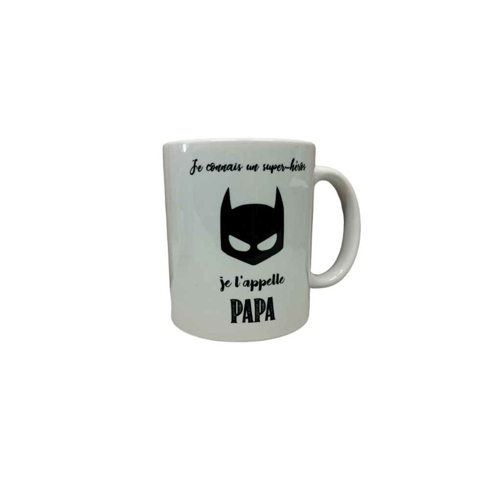 Mug "Je connais un Super héro je l'appelle papa" (Le début d'une histoire)