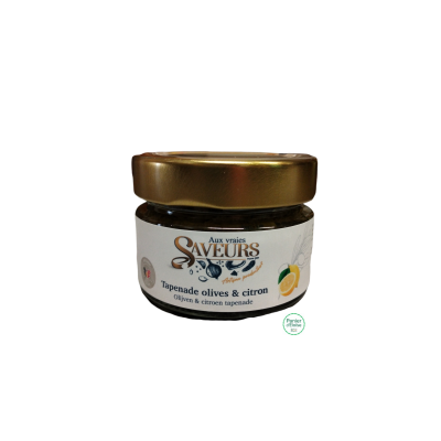 Tapenade d'olives au citron 110 ml (Aux Vraies Saveurs)