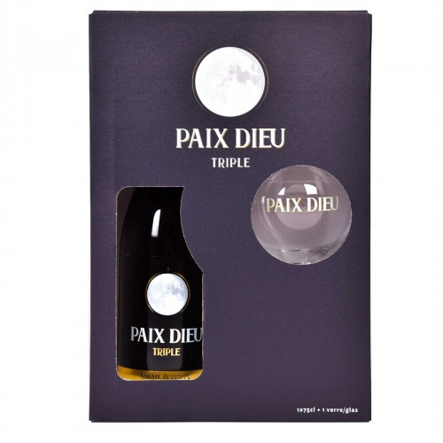 Coffret 1 bière  Paix-Dieu 75 cl + 1 verre (Brasserie Caulier)