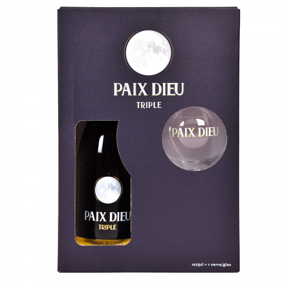 Koffer Paix-Dieu triple 75 + 1 glas (Brouwerij Caulier)