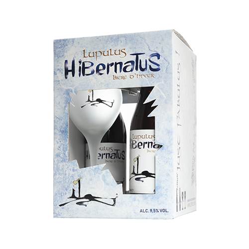 Coffret 2 bières Hibernatus 33 cl+ 2 verres 15 cl (Brasserie Lupulus)