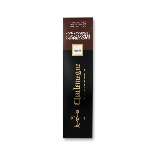 Chocolat noir sans sucre café croquant 100 g (Charlemagne chocolatiers)