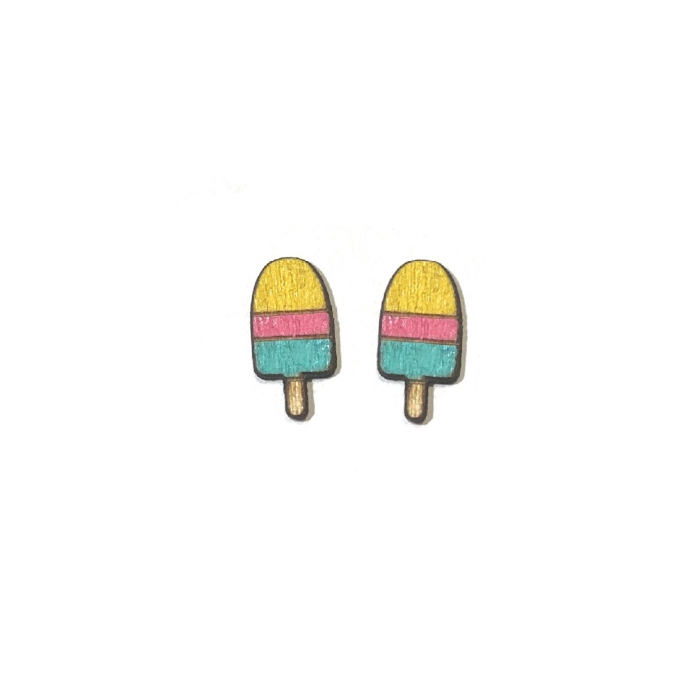 Boucles d'oreilles perceuse Frisko jaune (Elysta)