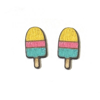 Boucles d'oreilles perceuse Frisko jaune (Elysta)
