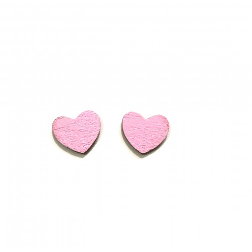 Boucles d'oreilles CLIP "Coeur rose clair" (Elysta)