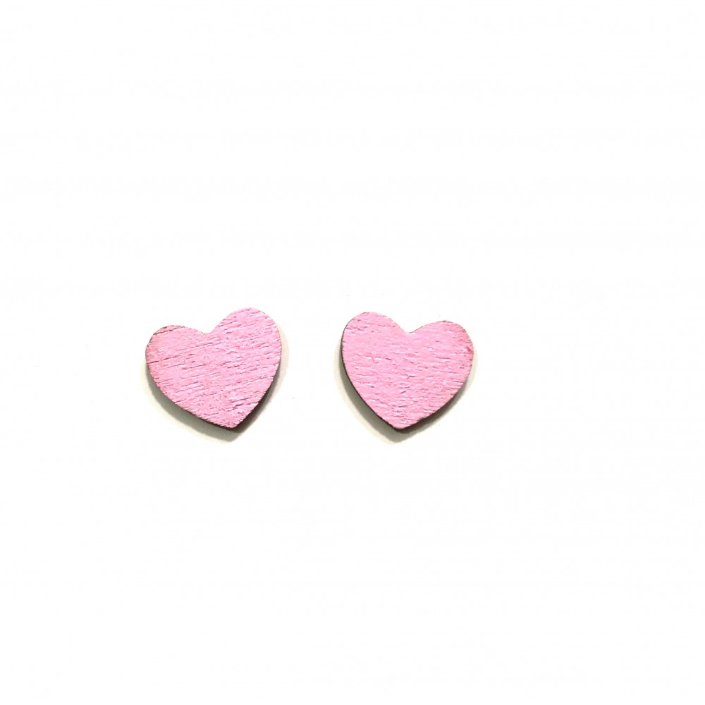 Boucles d'oreilles CLIP "Coeur rose clair" (Elysta)