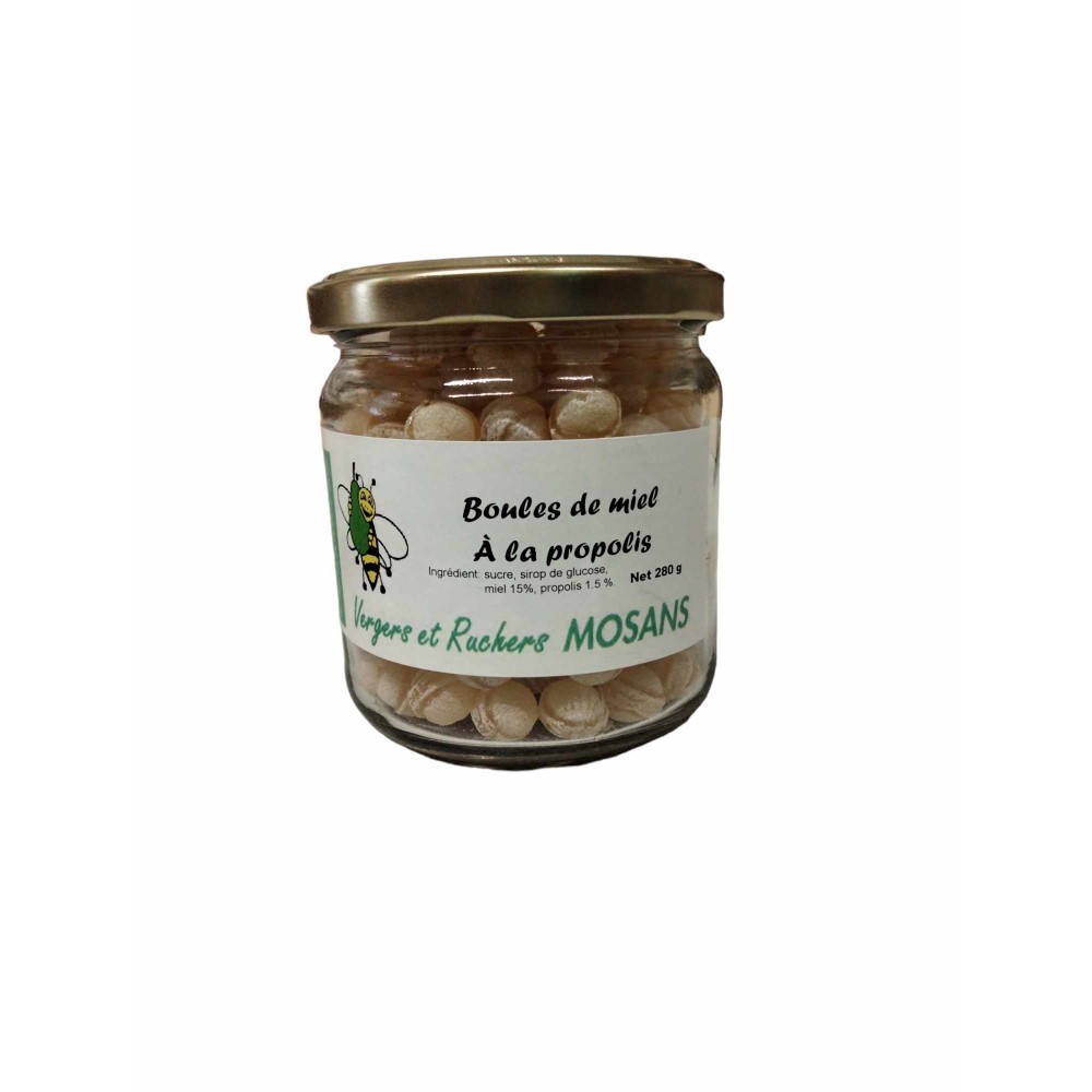 Boules de miel à la propolis 280 g (Ruchers Mosans)