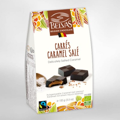 Carrés caramel salés bio&Fairtade 100gr (Belvas)